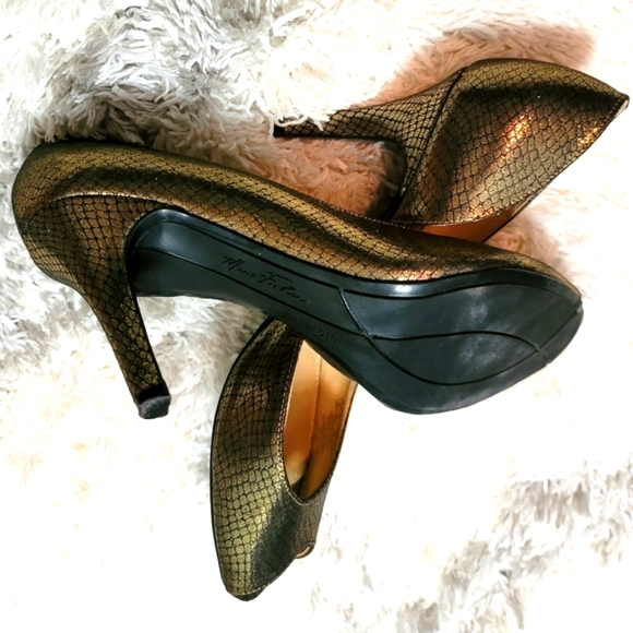 Marc Fisher Peep-Toe Festive Pumps Heels Size 8.5 M - Picture 6 of 8